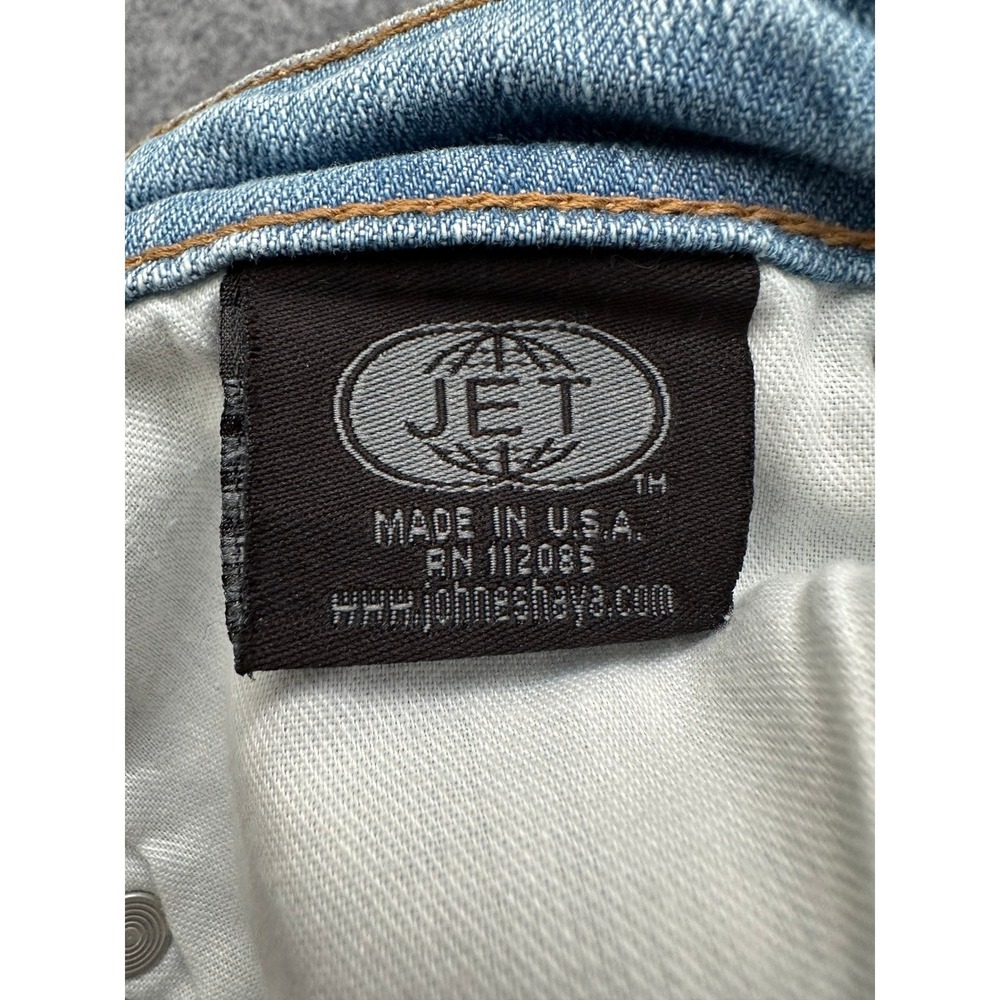 JET John Eshaya Jeans Women 4 Made In USA Blue Distressed Low Rise Grunge Y2K - Picture 10 of 11